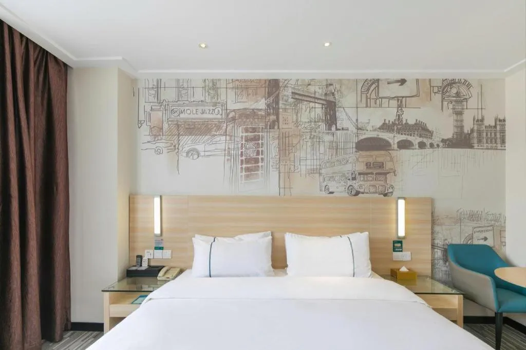 Bed in City Comfort Inn Guangzhou Zengcheng Wanda Plaza Metro Station