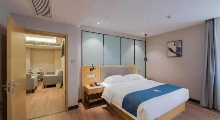 Bed in Echarm Hotel Hefei Binhu Exhibition Center