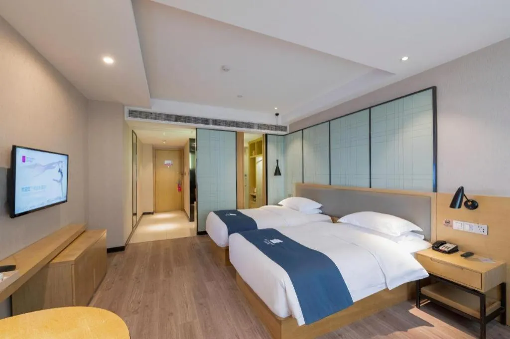 Bed in Echarm Hotel Hefei Binhu Exhibition Center