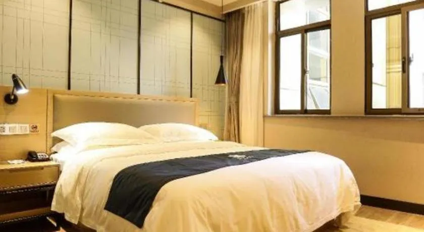 Bed in Echarm Hotel Hefei Binhu Exhibition Center