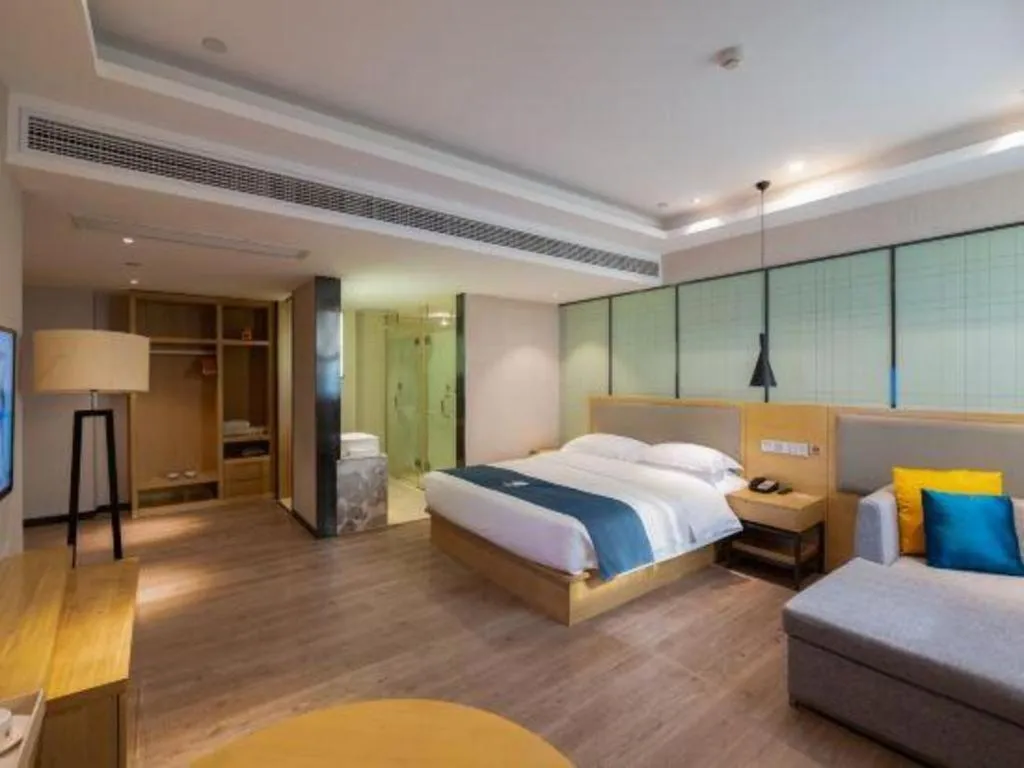 Bed in Echarm Hotel Hefei Binhu Exhibition Center