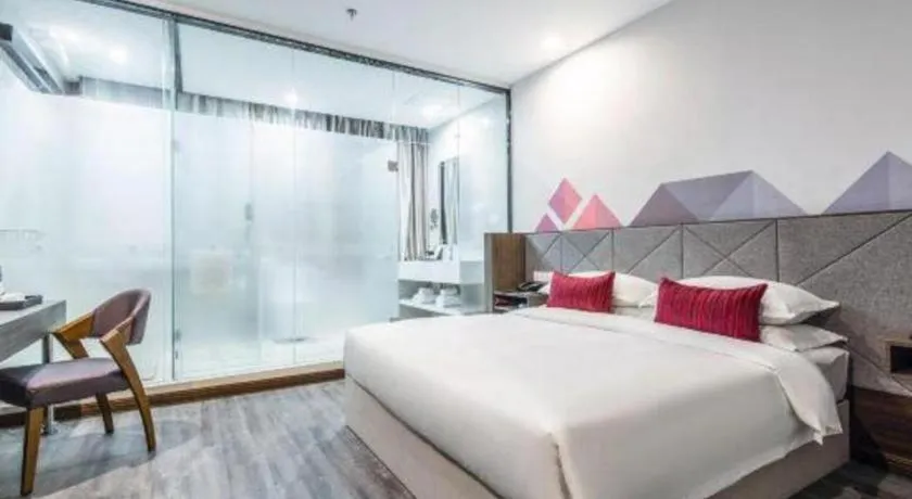 Bed in Borrman Hotel Wuxi Hubin Business Street