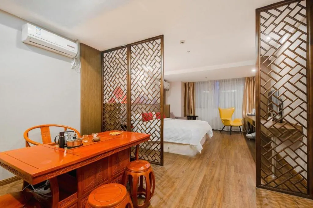 Bed in Borrman Hotel Wuxi Hubin Business Street