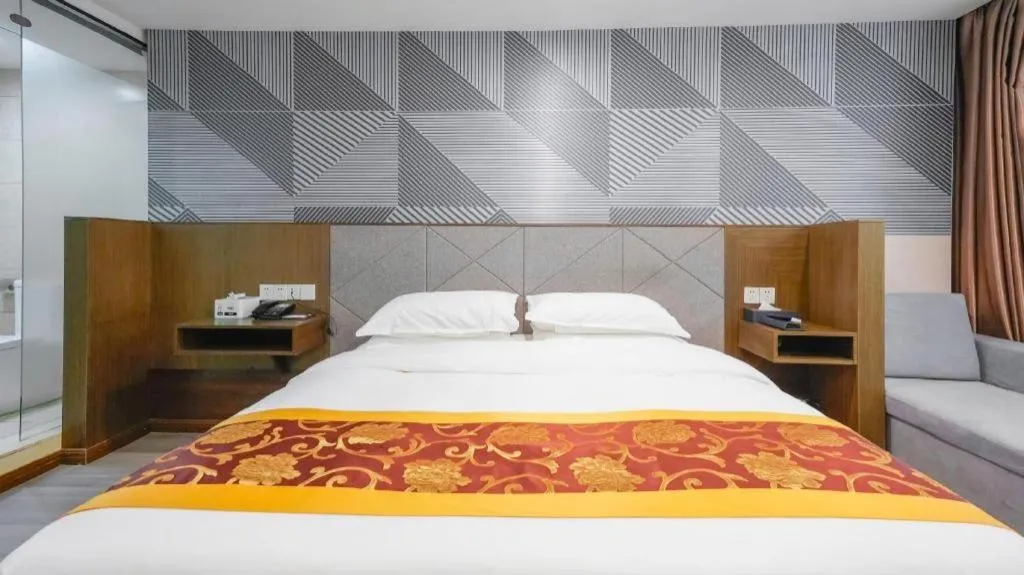 Bed in Borrman Hotel Wuxi Hubin Business Street
