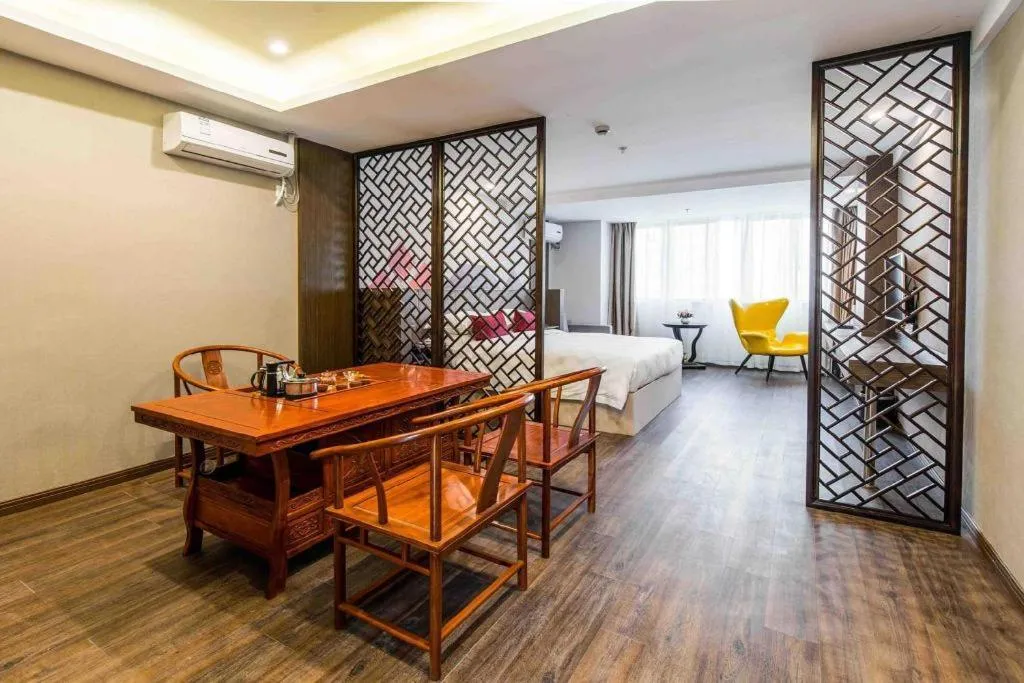 Bed in Borrman Hotel Wuxi Hubin Business Street