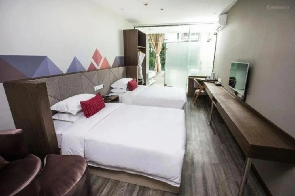 Bed in Borrman Hotel Wuxi Hubin Business Street
