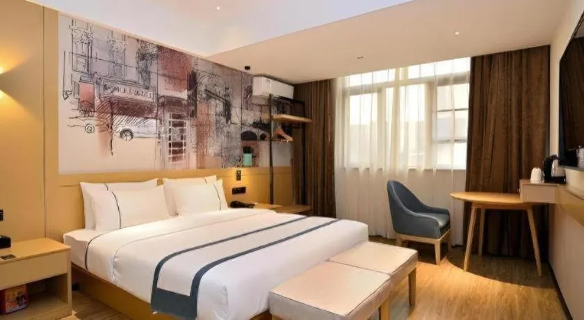 Bed in City Comfort Inn Kunming Nanping Pedestrian Street Wangfujing
