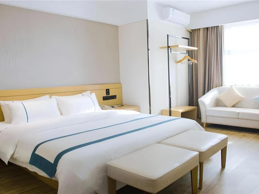Bed in City Comfort Inn Kunming Nanping Pedestrian Street Wangfujing