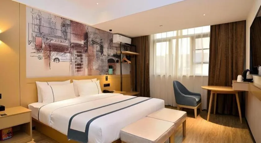 Bed in City Comfort Inn Kunming Nanping Pedestrian Street Wangfujing