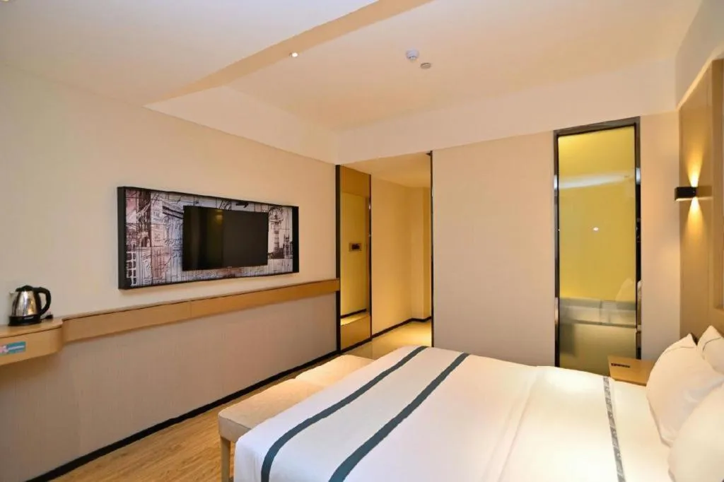 Bed in City Comfort Inn Kunming Nanping Pedestrian Street Wangfujing