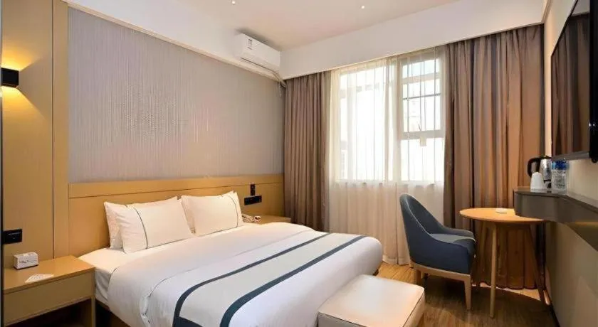 Bed in City Comfort Inn Kunming Nanping Pedestrian Street Wangfujing