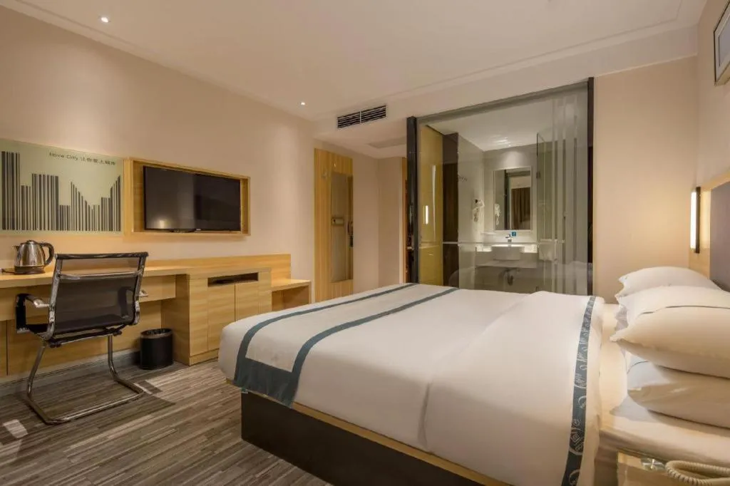 Bed in City Comfort Inn Dongguan Nancheng Tian'an Digital City