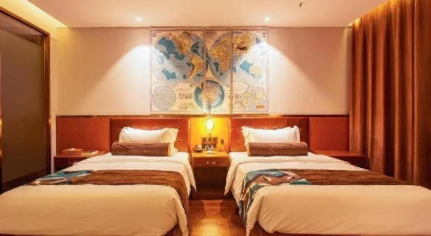 Bed in James Joyce Coffetel· Yinchuan International Exhibition Center Wanda Square Qinshui Street