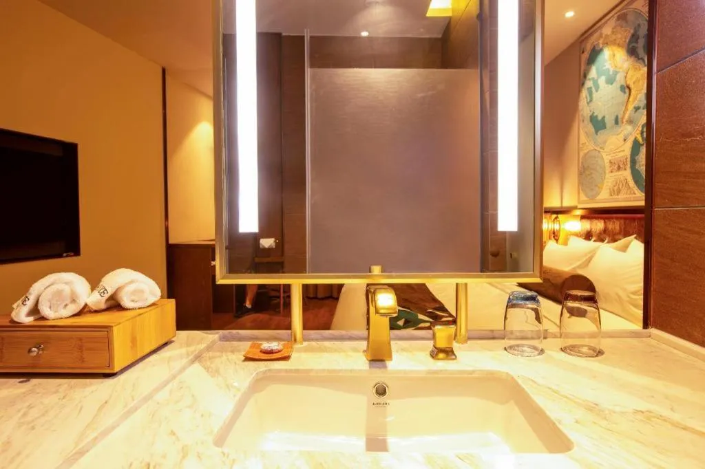 Bed in James Joyce Coffetel· Yinchuan International Exhibition Center Wanda Square Qinshui Street