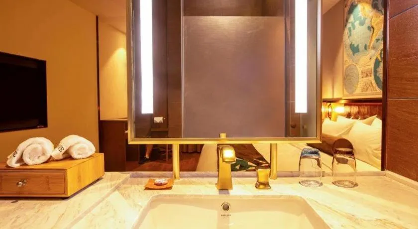 Bed in James Joyce Coffetel· Yinchuan International Exhibition Center Wanda Square Qinshui Street