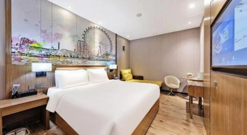 Bed in ZMAX Hotel Beijing Tongzhou Universal Tourist Resort Linheli Metro Station