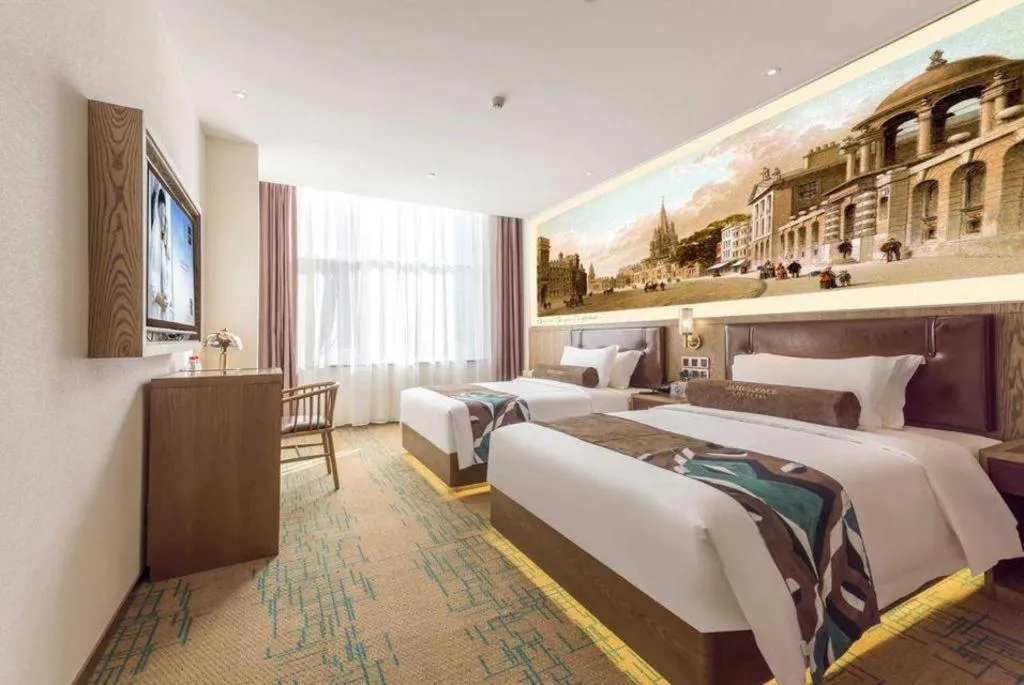 Bed in James Joyce Coffetel Beijing Pinggu Hospital Century Square