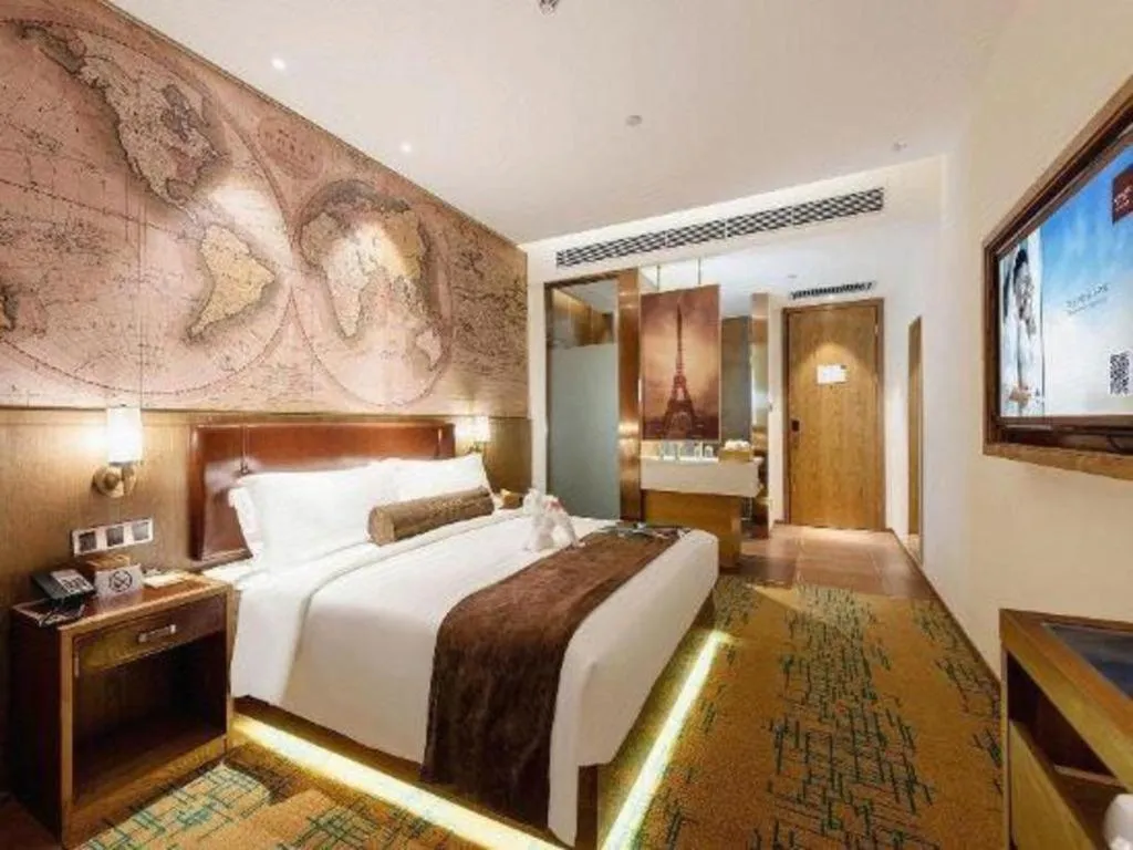 Bed in James Joyce Coffetel Beijing Pinggu Hospital Century Square