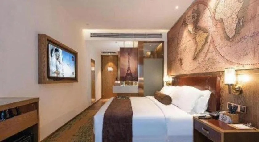 Bed in James Joyce Coffetel Beijing Pinggu Hospital Century Square