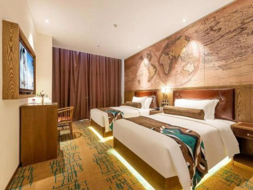 Bed in James Joyce Coffetel Beijing Pinggu Hospital Century Square