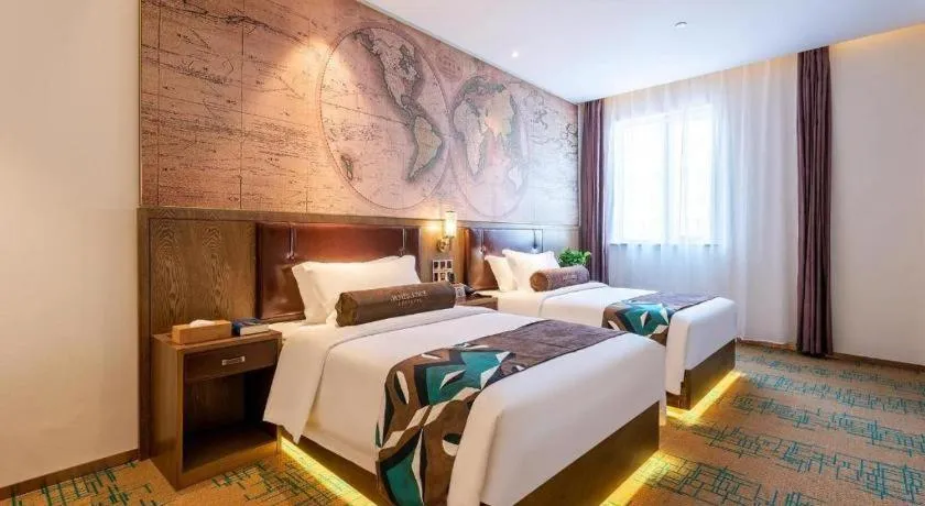 Bed in James Joyce Coffetel Beijing Pinggu Hospital Century Square