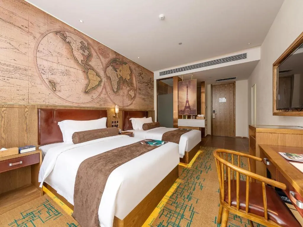 Bed in James Joyce Coffetel Beijing Pinggu Hospital Century Square