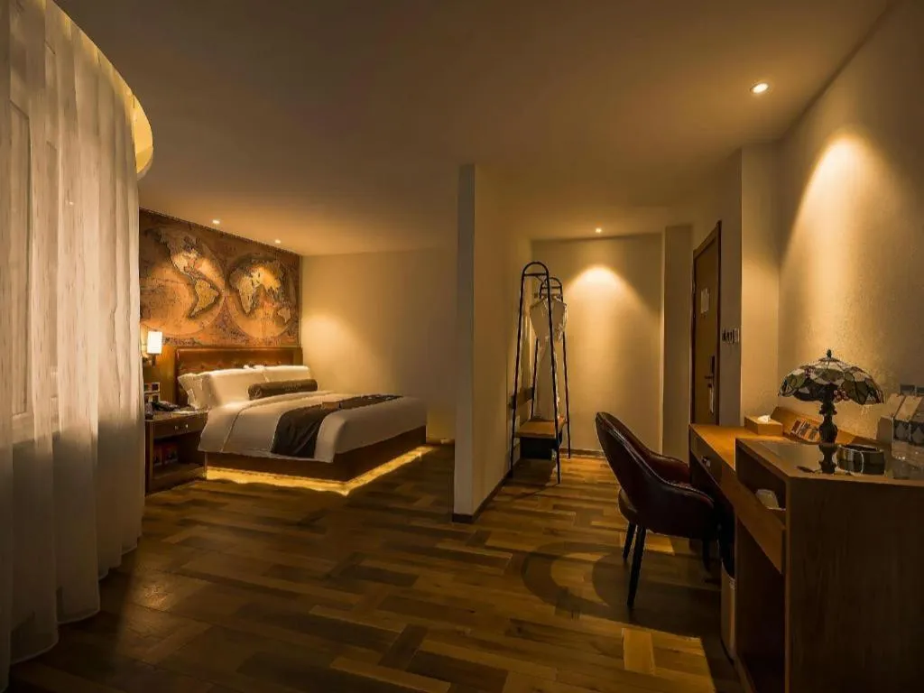 Bed in James Joyce Coffetel Shenyang North Railway Station Qishan Road Metro Station