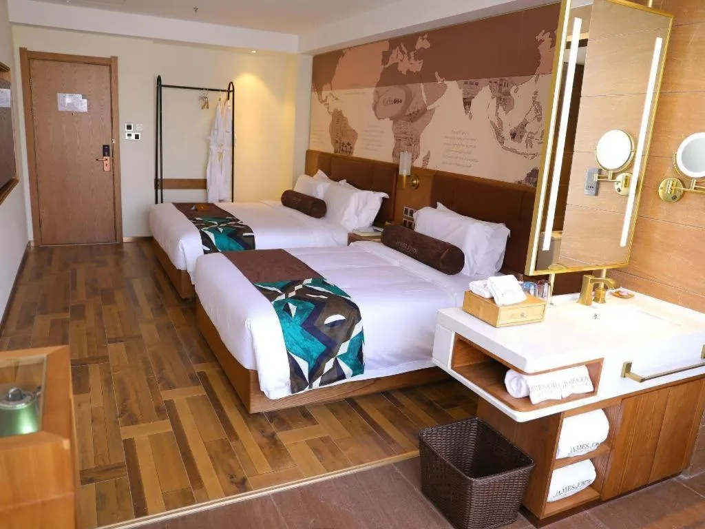 Bed in James Joyce Coffetel Shenyang North Railway Station Qishan Road Metro Station