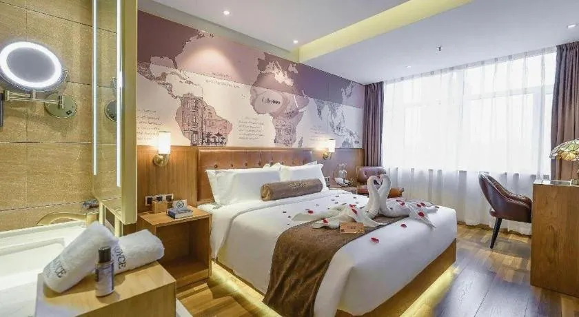 Bed in James Joyce Coffetel Shenyang North Railway Station Qishan Road Metro Station