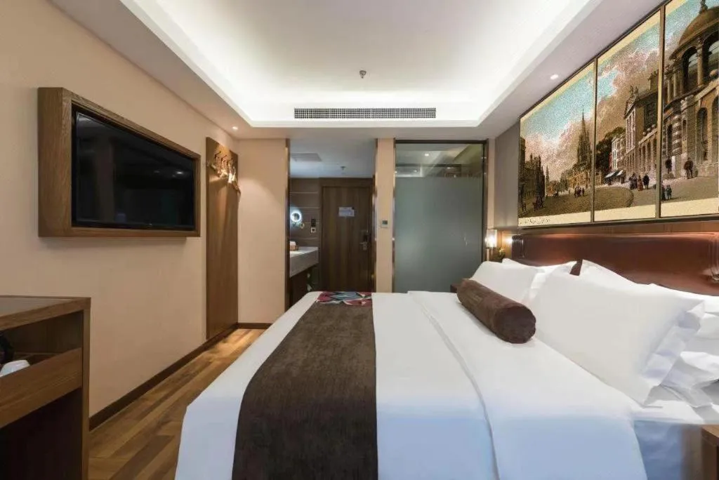 Bed in James Joyce Coffetel Beijing West Railway Station Lianhua Bridge