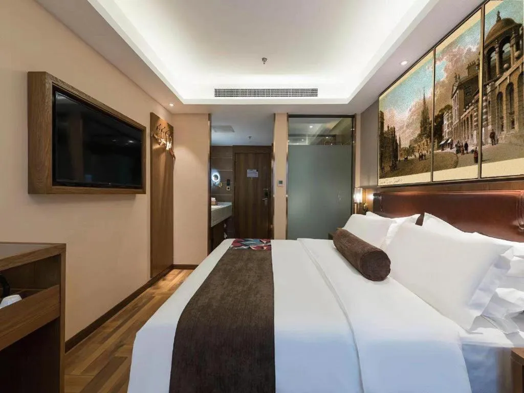 Bed in James Joyce Coffetel Beijing West Railway Station Lianhua Bridge