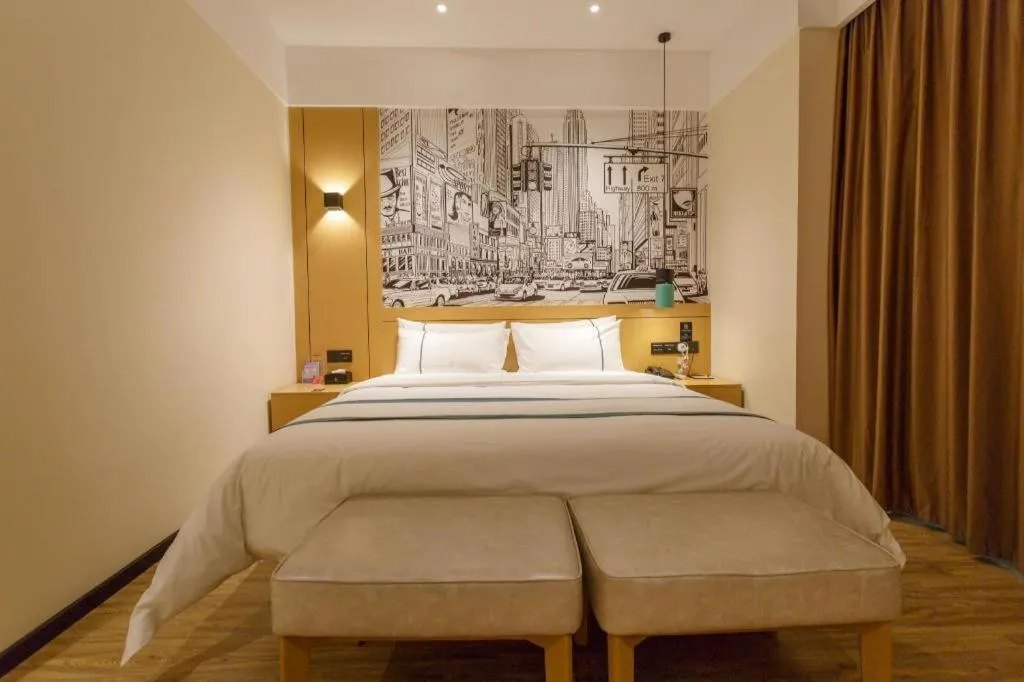 Bed in City Comfort Inn Baise Jinxiuguoji