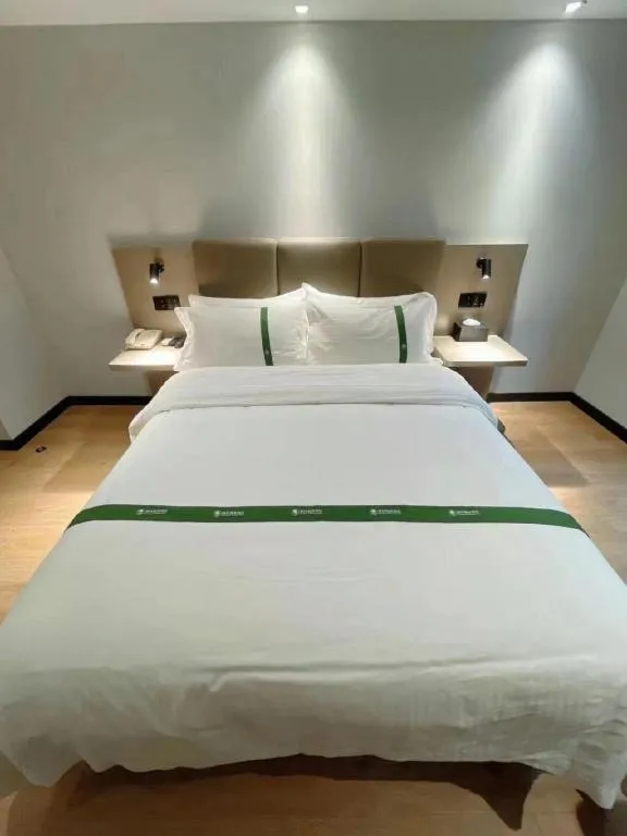 Bed in GreenTree Inn Hefei East Wangjiang Road CTCE Express Hotel