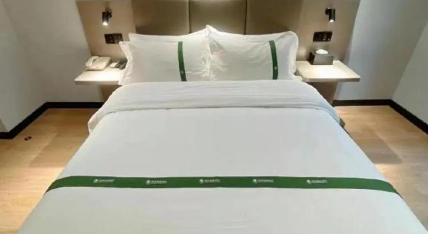 Bed in GreenTree Inn Hefei East Wangjiang Road CTCE Express Hotel