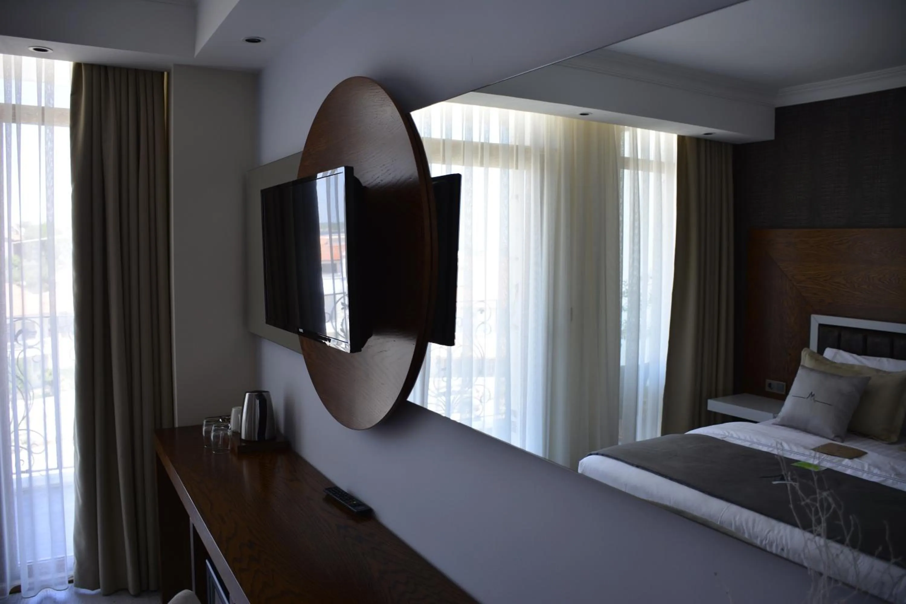 Decorative detail, Bed in Maison Vourla Hotel