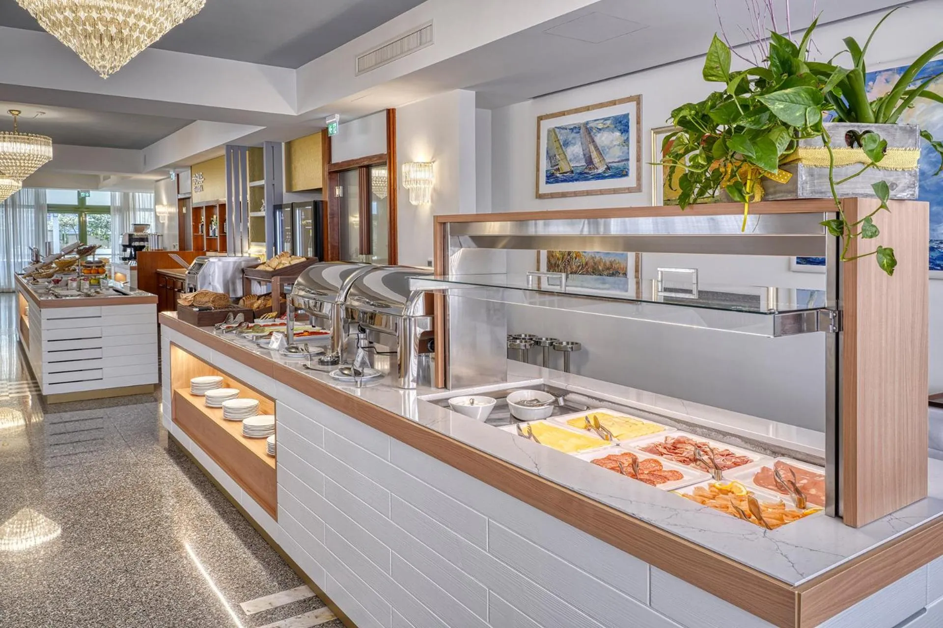 Breakfast in Sky Pool Hotel Sole Garda