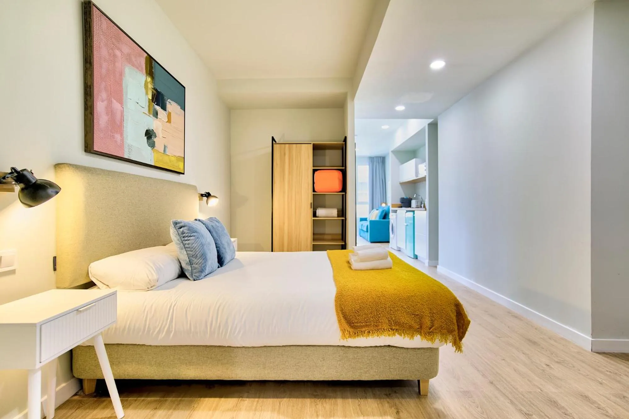 Bed in Apartamentos Olivia by gaiarooms