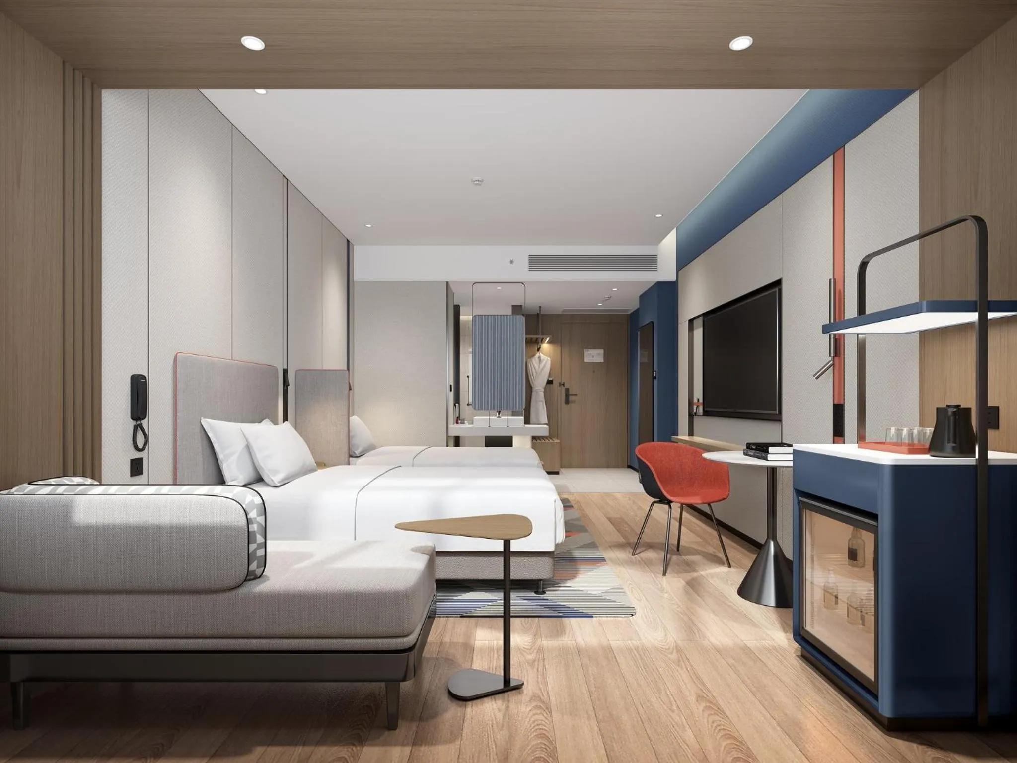 Photo of the whole room, Bed in Holiday Inn Express Qingdao City Balcony by IHG