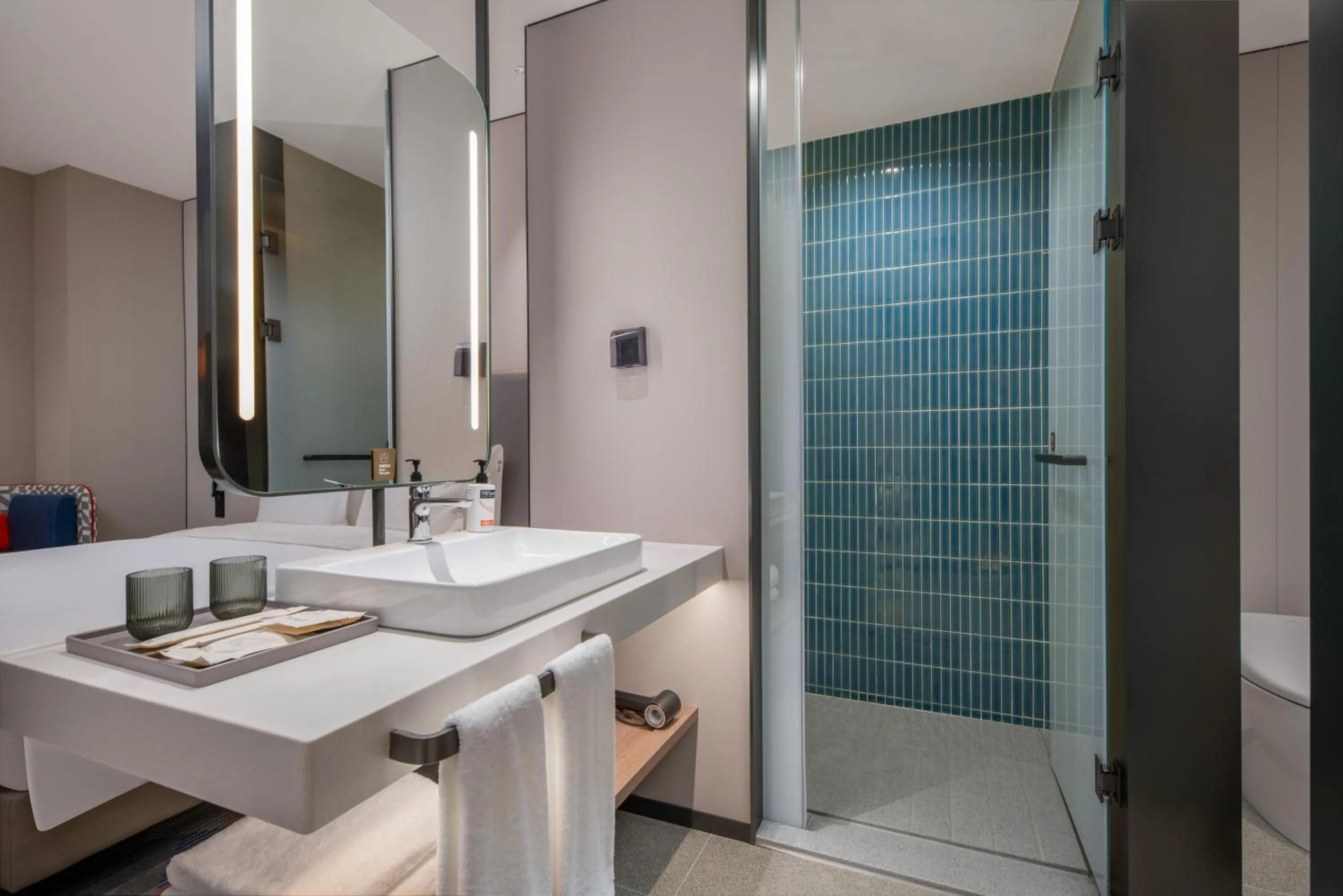 Shower in Holiday Inn Express Qingdao City Balcony by IHG