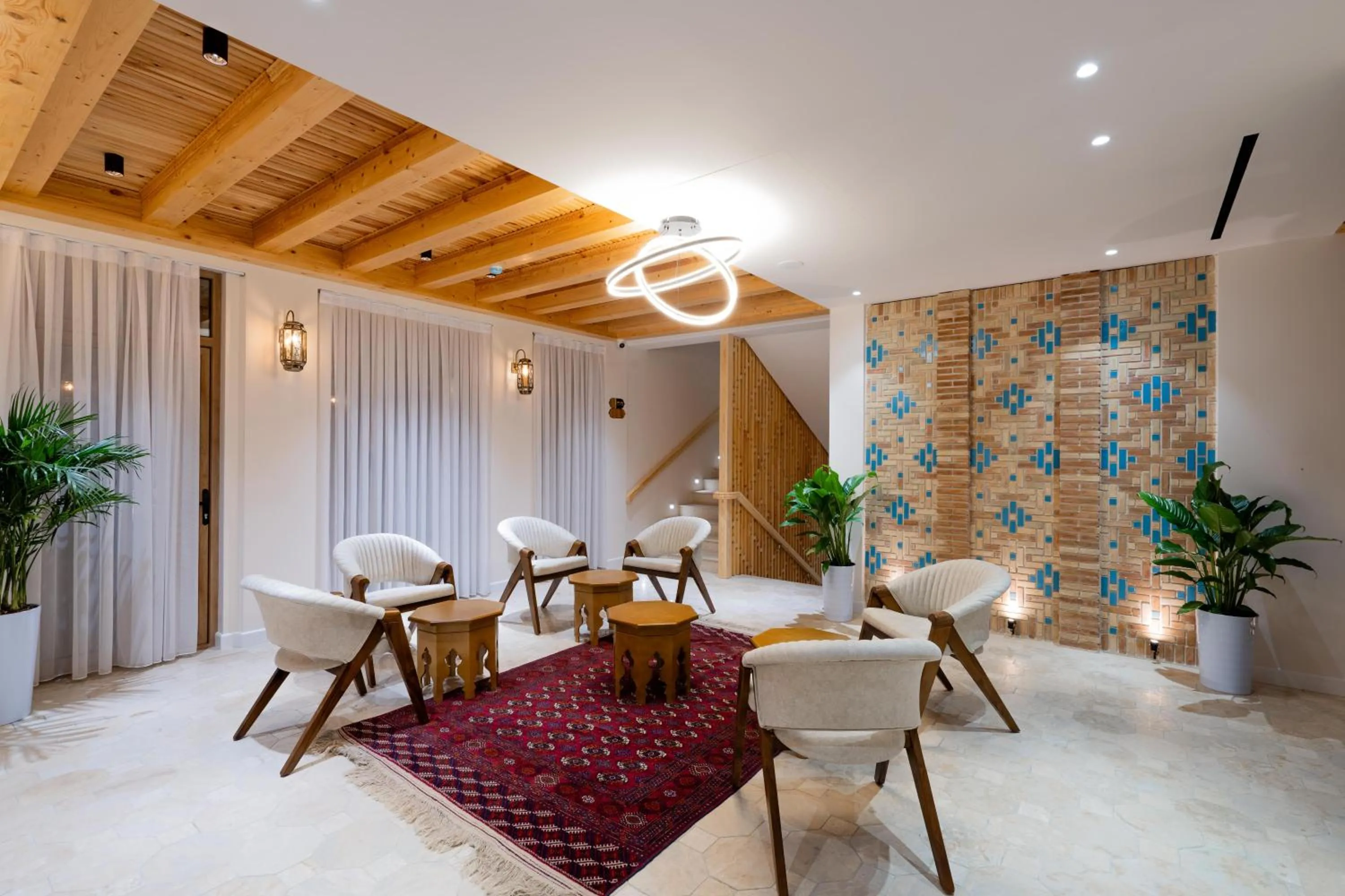 Seating area in Sarhad Hotel