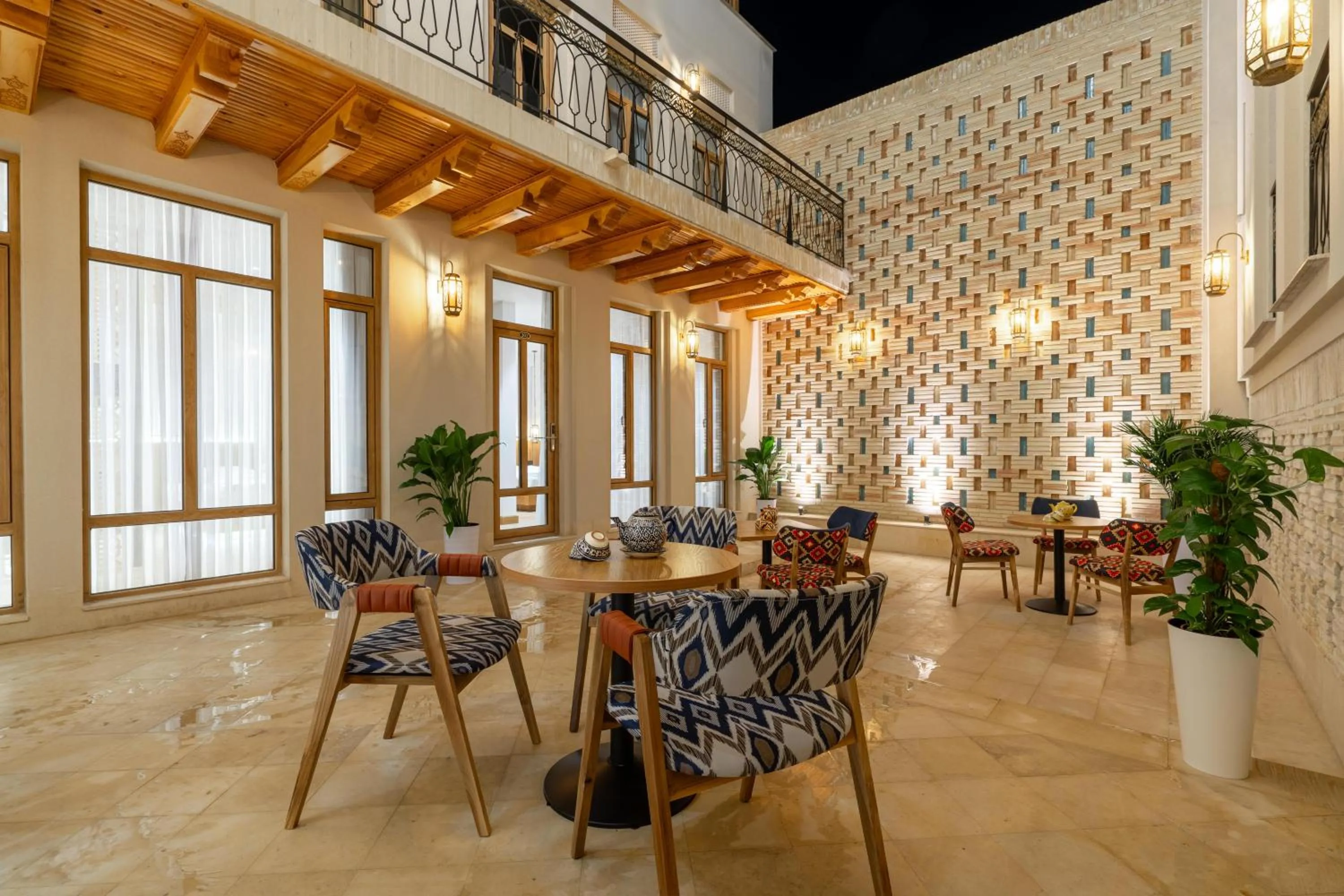 Seating area in Sarhad Hotel