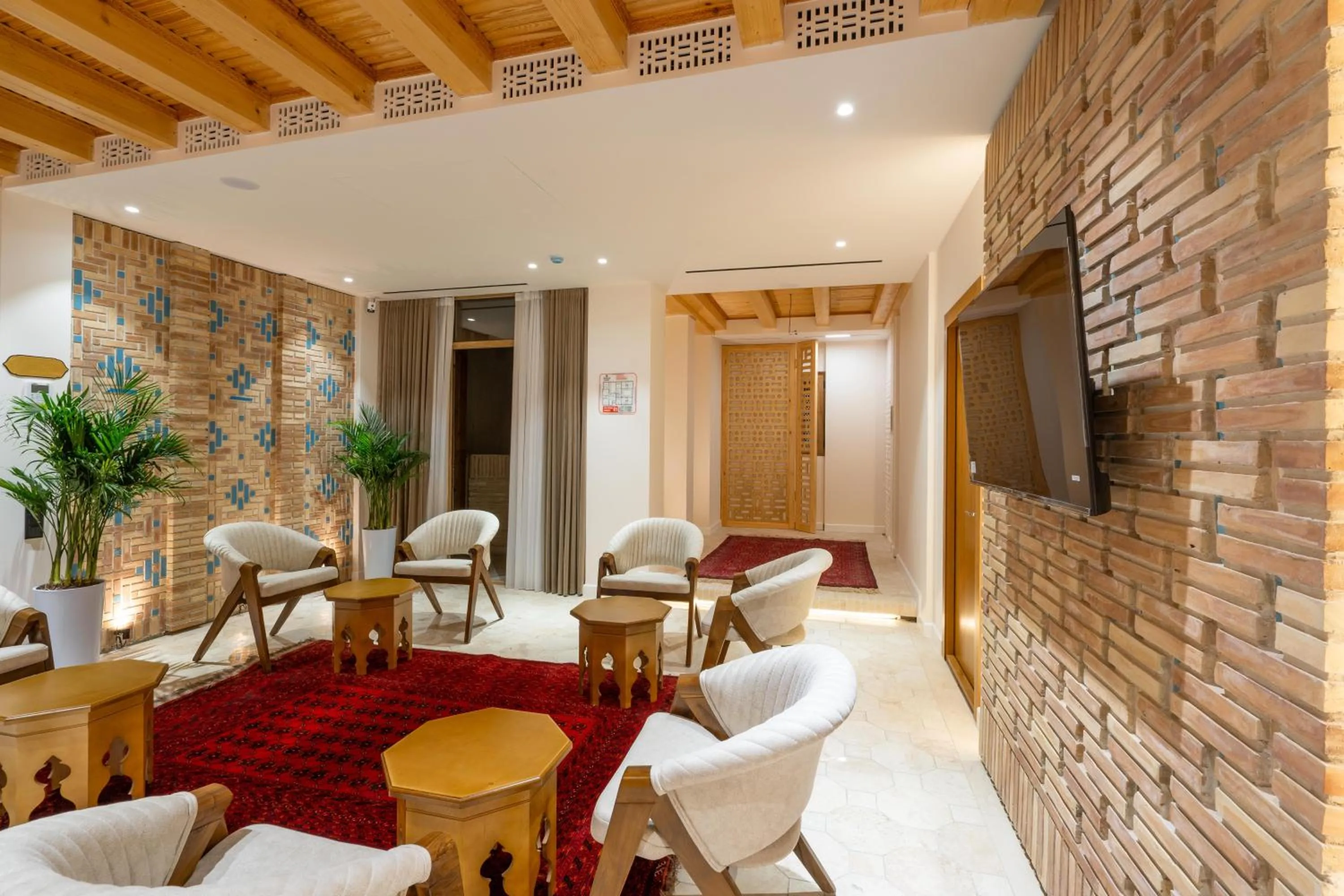 Seating area in Sarhad Hotel