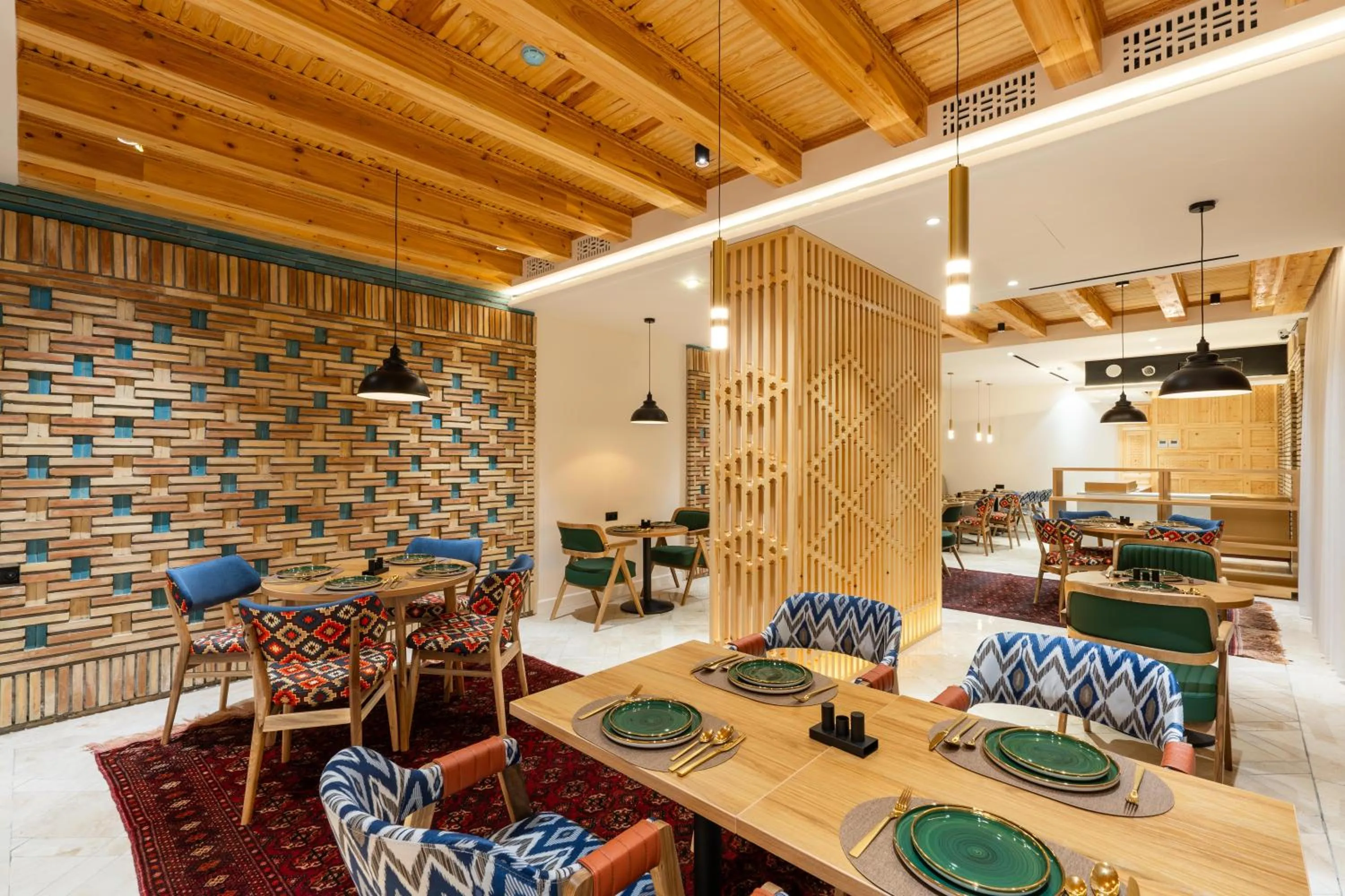 Seating area in Sarhad Hotel