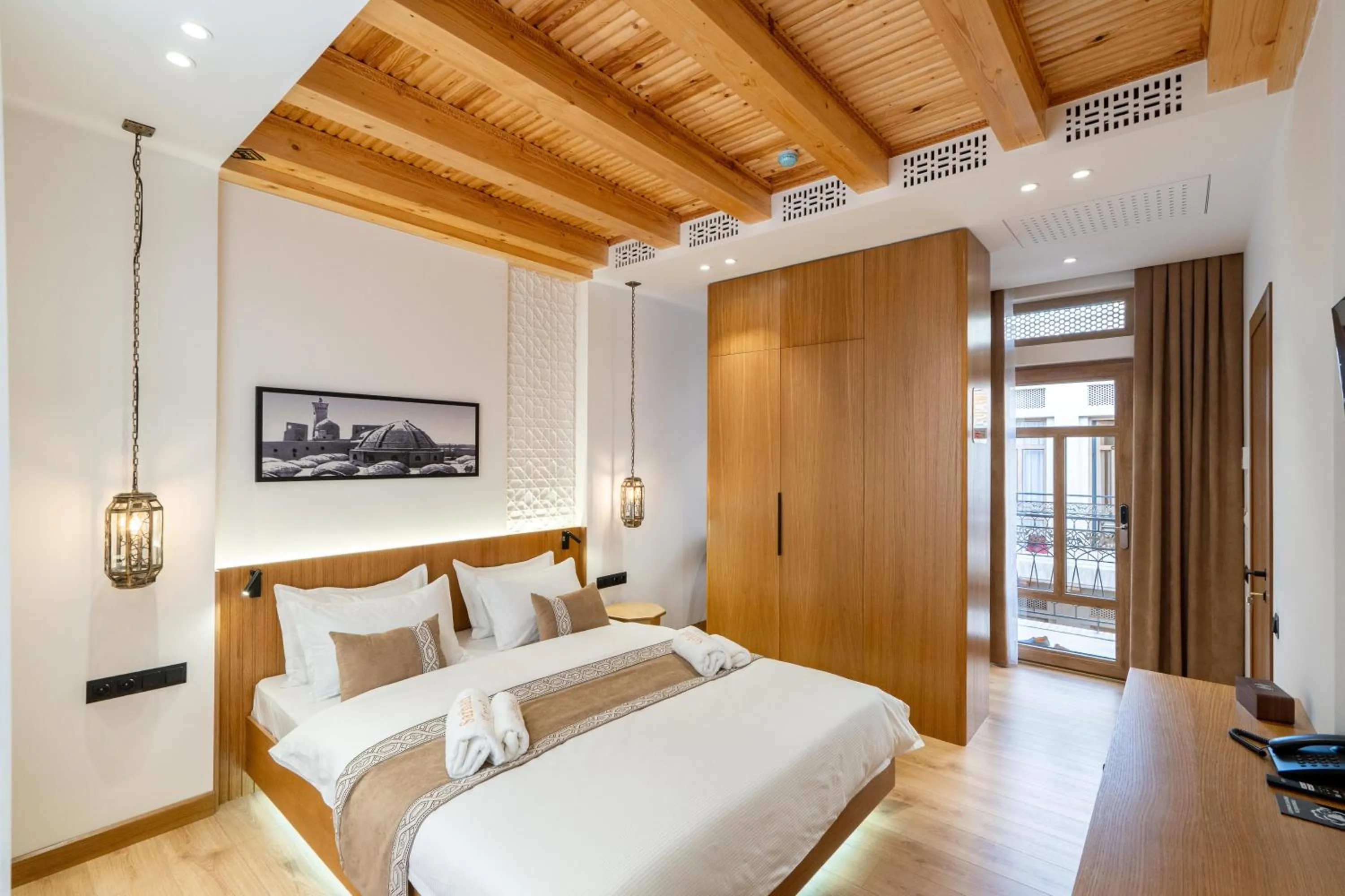 Photo of the whole room, Bed in Sarhad Hotel