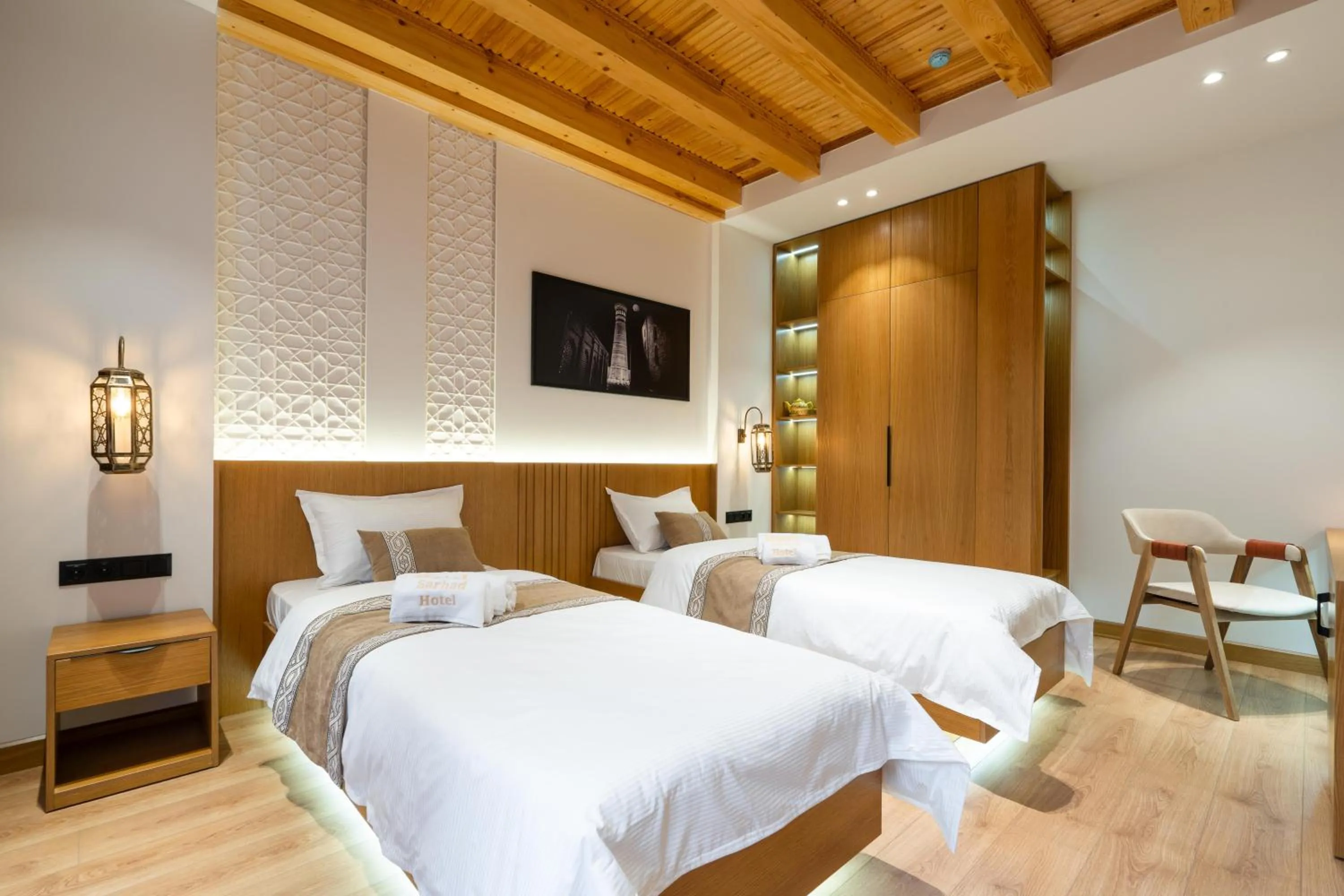 Photo of the whole room, Bed in Sarhad Hotel