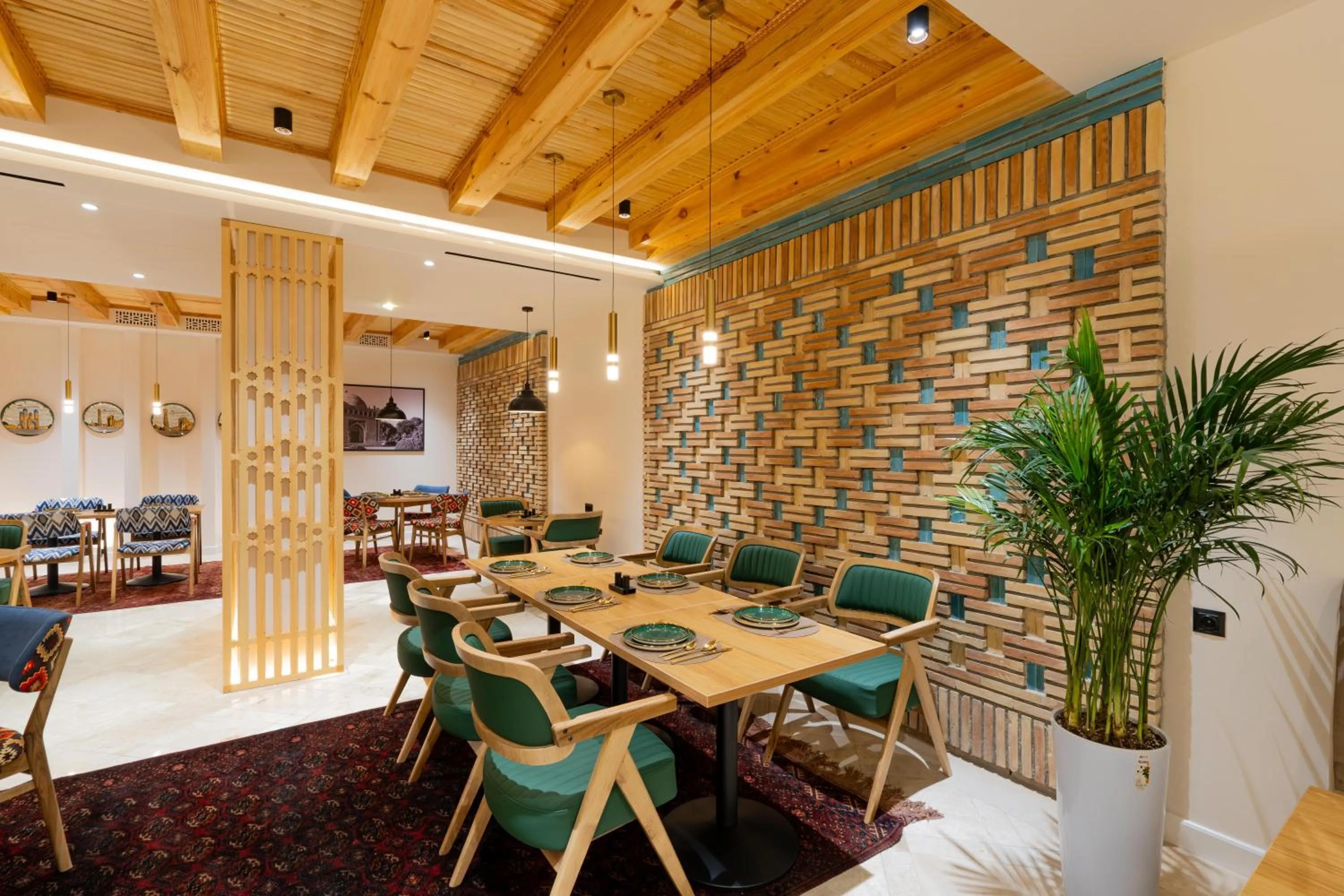 Seating area in Sarhad Hotel