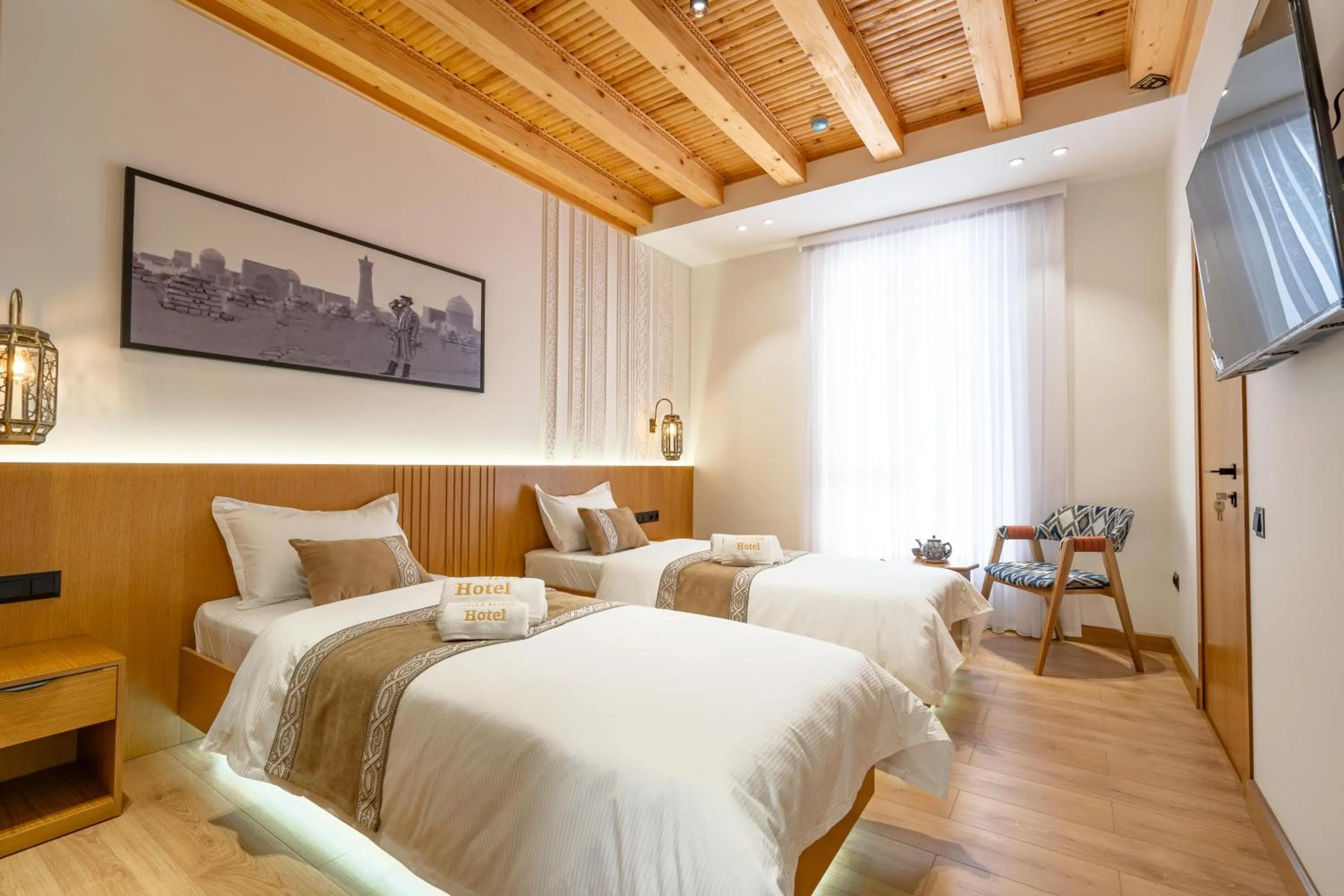 Photo of the whole room, Bed in Sarhad Hotel