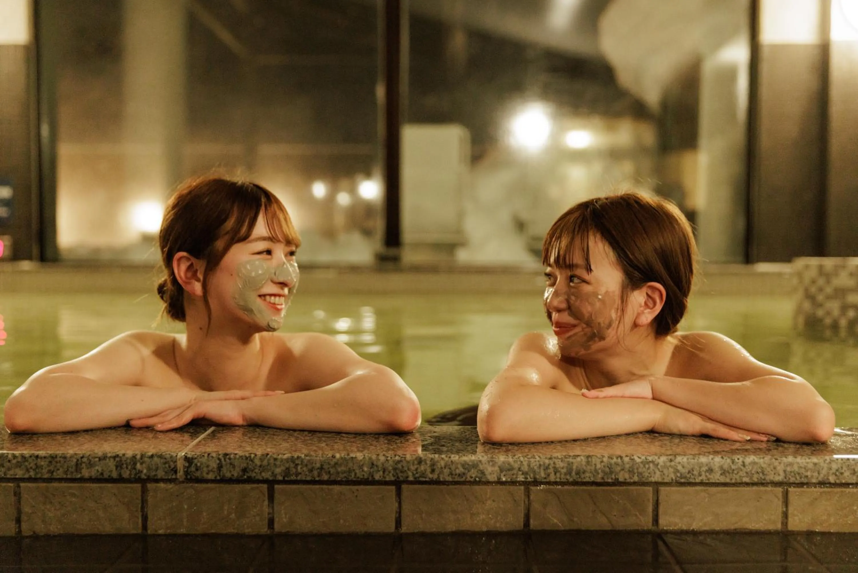 Hot Spring Bath in Ashibetsu Onsen Starlight Hotel