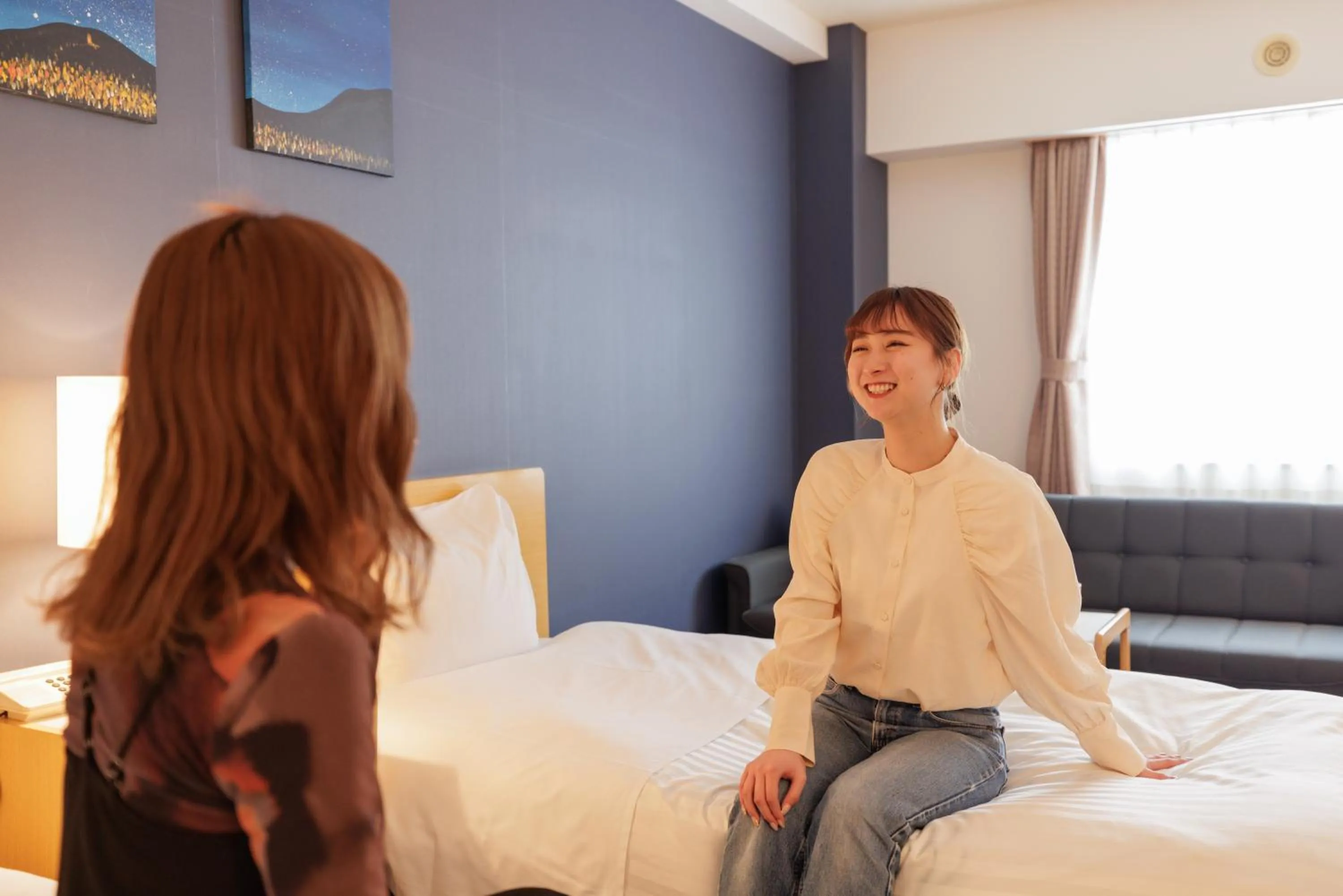 People, Bed in Ashibetsu Onsen Starlight Hotel