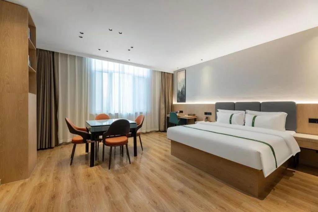 Bed in GreenTree Inn Hebei Langfang Bazhou Railway Station West Yingbin Road Express Hotel